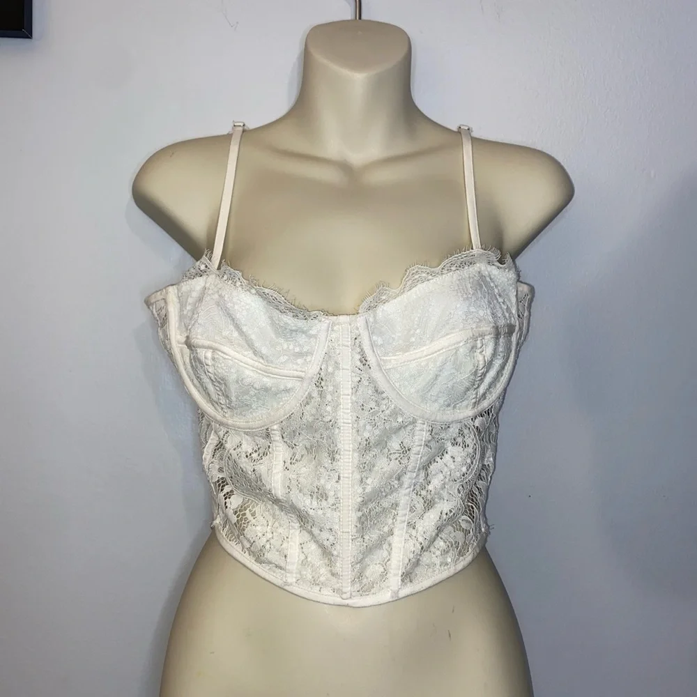 Altar'd State Corset Lace Bra with Sweetheart Neckline - Picture 1 of 11